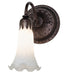 Meyda Tiffany - 261101 - One Light Wall Sconce - White - Mahogany Bronze