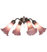 Meyda Tiffany - 261509 - Four Light Fan Light - Lavender - Mahogany Bronze