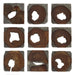 Uttermost - 04349 - Wall Art, Set/9 - Jungle - Dark Coffee Brown And Rustic Black