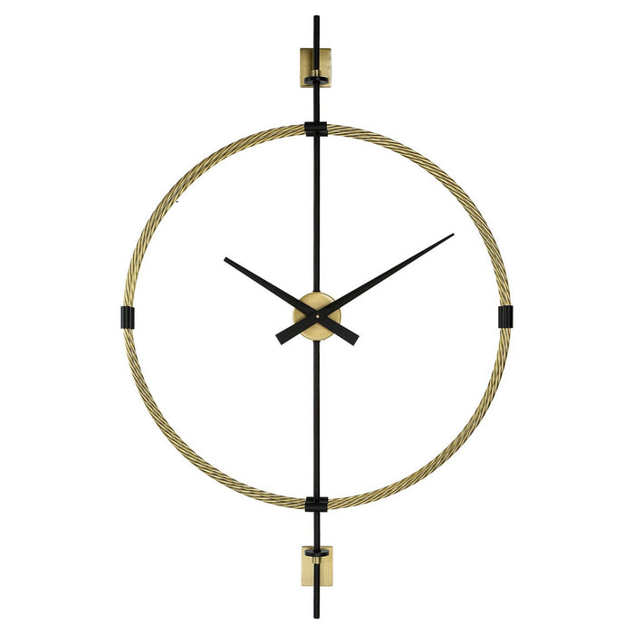Uttermost - 06106 - Wall Clock - Time Flies - Brushed Brass With Satin Black