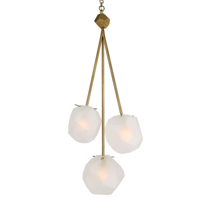 Uttermost - 21575 - Three Light Pendant - Geodesic - Matte Antique Brass