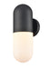 DVI Lighting - DVP13772BK-OP - One Light Wall Sconce - Capsule Outdoor - Black With Half Opal Glass