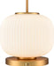 DVI Lighting - DVP40017BR-RIO - One Light Table Lamp - Mount Pearl - Brass With Ribbed Half Opal Glass
