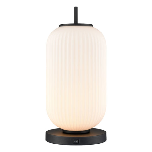 DVI Lighting - DVP40019GR-RIO - One Light Table Lamp - Mount Pearl - Graphite With Ribbed Half Opal Glass
