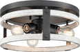 DVI Lighting - DVP40332GR+BIW - Three Light Flush Mount - Oakhurst - Graphite And Birchwood