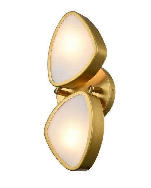 DVI Lighting - DVP45401BR-OP - Two Light Wall Sconce - Northen Marches - Brass With Half Opal Glass