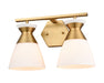 DVI Lighting - DVP47422BR-OP - Three Light Vanity - Sunnybrook - Brass With Half Opal Glass