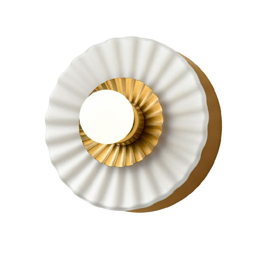 DVI Lighting - DVP48801BR-OP - One Light Wall Sconce - Waverly Heights - Brass With Half Opal Glass