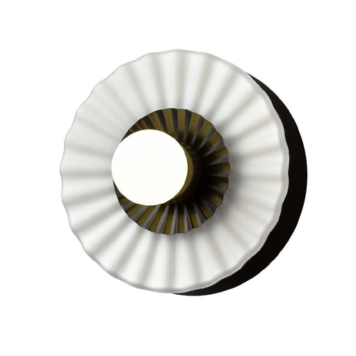 DVI Lighting - DVP48801MF+EB-OP - One Light Wall Sconce - Waverly Heights - Multiple Finishes and Ebony with Half Opal Glass