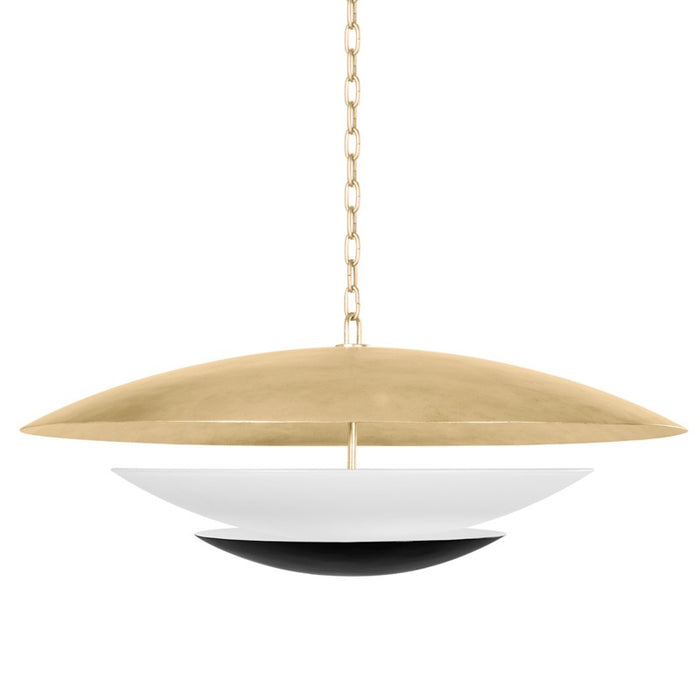 Corbett Lighting - 413-36-VGL/SBK - Six Light Pendant - Adara - Vintage Gold Leaf And Soft Black