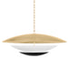 Corbett Lighting - 413-36-VGL/SBK - Six Light Pendant - Adara - Vintage Gold Leaf And Soft Black