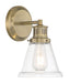 Norwell Lighting - 2401-AN-CL - One Light Bath - Alden - Antique Brass