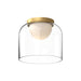 Kuzco Lighting - FM52508-BG/CL - LED Flush Mount - Cedar - Brushed Gold/Clear Glass