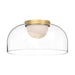 Kuzco Lighting - FM52512-BG/CL - LED Flush Mount - Cedar - Brushed Gold/Clear Glass