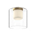 Kuzco Lighting - FM53509-BG/CL - LED Flush Mount - Birch - Brushed Gold/Clear Glass