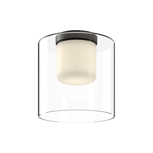 Kuzco Lighting - FM53509-BK/CL - LED Flush Mount - Birch - Black/Clear Glass