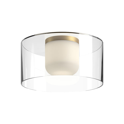 Kuzco Lighting - FM53512-BG/CL - LED Flush Mount - Birch - Brushed Gold/Clear Glass