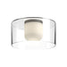 Kuzco Lighting - FM53512-BK/CL - LED Flush Mount - Birch - Black/Clear Glass