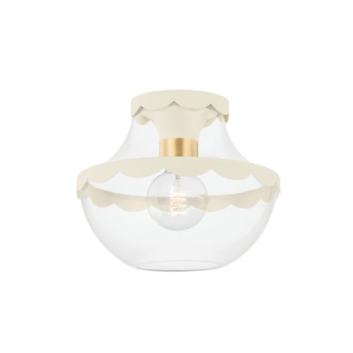 Mitzi - H668601-AGB/SCR - One Light Semi Flush Mount - Alaina - Aged ...