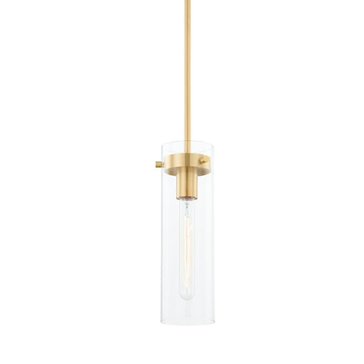 Mitzi - H756701S-AGB - One Light Pendant - Haisley - Aged Brass