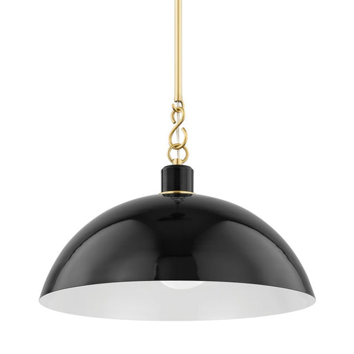 Mitzi - H769701L-AGB/GBK - One Light Pendant - Camille - Aged Brass