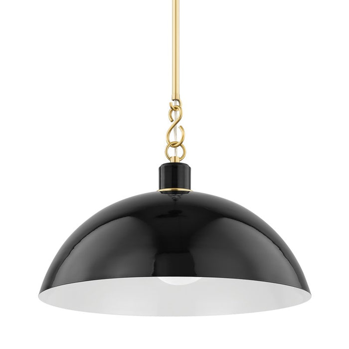 Mitzi - H769701L-AGB/GBK - One Light Pendant - Camille - Aged Brass
