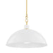 Mitzi - H769701L-AGB/GWH - One Light Pendant - Camille - Aged Brass