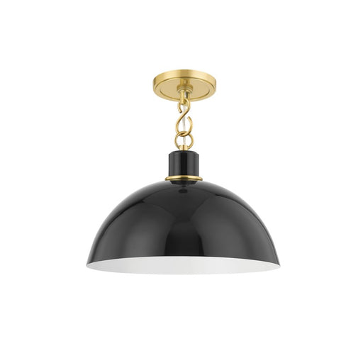 Mitzi - H769701S-AGB/GBK - One Light Pendant - Camille - Aged Brass