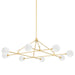 Hudson Valley - 4846-AGB - LED Chandelier - Andrews - Aged Brass