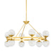 Hudson Valley - 8236-AGB - LED Chandelier - Grafton - Aged Brass
