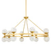 Hudson Valley - 8241-AGB - LED Chandelier - Grafton - Aged Brass