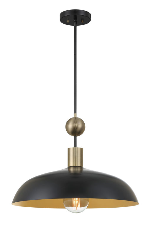 Minka-Lavery - 1996-862 - One Light Pendant - Biloxi - Coal And Antique Brass