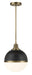 Minka-Lavery - 6605-885 - One Light Pendant - Vorey - Coal And Oxidized Aged Brass