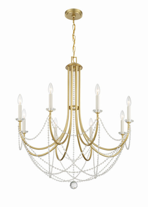 Crystorama - DEL-90808-AG - Eight Light Chandelier - Delilah - Aged Brass