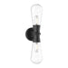 Alora - EW464002BKCB - Two Light Outdoor Wall Lantern - Marcel - Black/Clear Bubble Glass