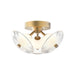 Alora - FM417604BGCR - LED Flush Mount - Hera - Brushed Gold/Clear Ribbed Glass