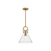 Alora - PD412511AGCL - One Light Pendant - Emerson - Aged Gold/Clear Glass