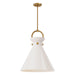 Alora - PD412518AGGO - One Light Pendant - Emerson - Aged Gold/Opal Glass