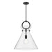 Alora - PD412518MBCL - One Light Pendant - Emerson - Matte Black/Clear Glass