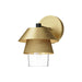 Alora - WV475106BGCL - One Light Wall Sconce - Tetsu - Brushed Gold/Clear Glass