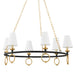 Mitzi - H757806-AGB/TBK - Six Light Chandelier - Haverford - Aged Brass