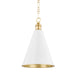 Mitzi - H761701A-AGB/SWH - One Light Pendant - Fenimore - Aged Brass