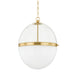 Hudson Valley - 3821-AGB - One Light Pendant - Donnell - Aged Brass