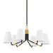 Hudson Valley - 6632-AGB/DB - Six Light Chandelier - Stanwyck - Aged Brass/Distressed Bronze