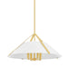 Hudson Valley - 6726-AGB/SWH - Four Light Pendant - Raymond - Aged Brass/Soft White