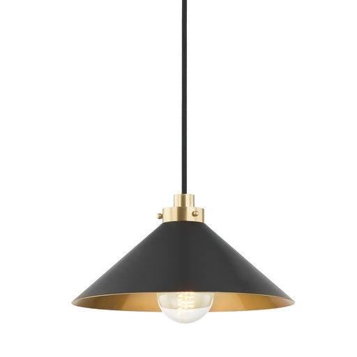Hudson Valley - MDS1401-AGB/DB - One Light Pendant - Clivedon - Aged Brass