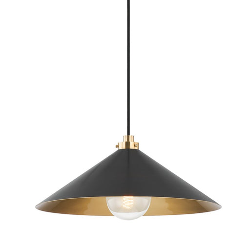 Hudson Valley - MDS1402-AGB/DB - One Light Pendant - Clivedon - Aged Brass