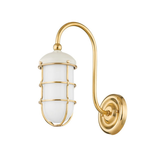 Hudson Valley - MDS1500-AGB/OW - One Light Wall Sconce - Holkham - Aged Brass