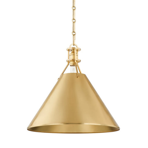 Hudson Valley - MDS952-AGB - One Light Pendant - Metal No. 2 - Aged Brass
