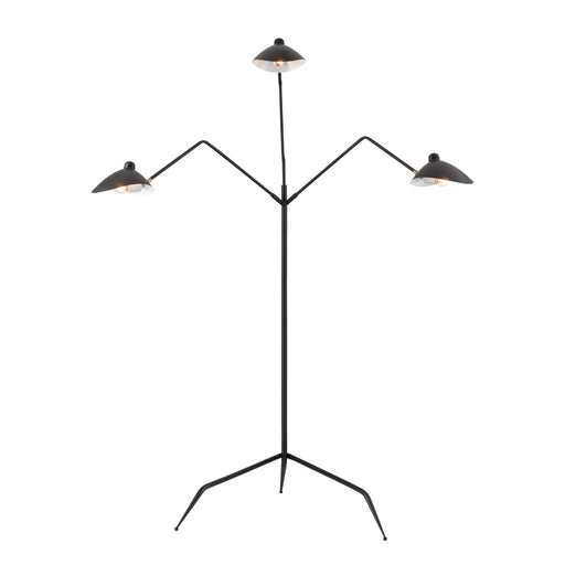 ELK Home - H0019-11103 - Three Light Floor Lamp - Risley - Black